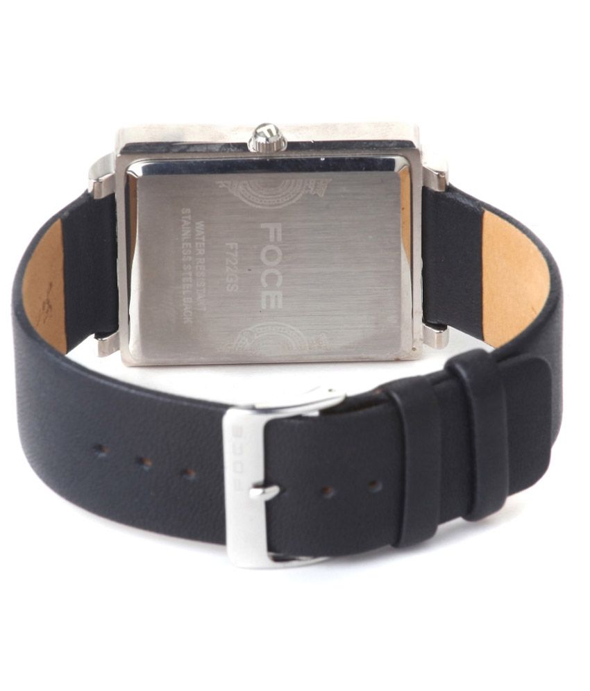 Foce Ghostwhite Leather Rectangular Multifunction Watch - Buy Foce ...