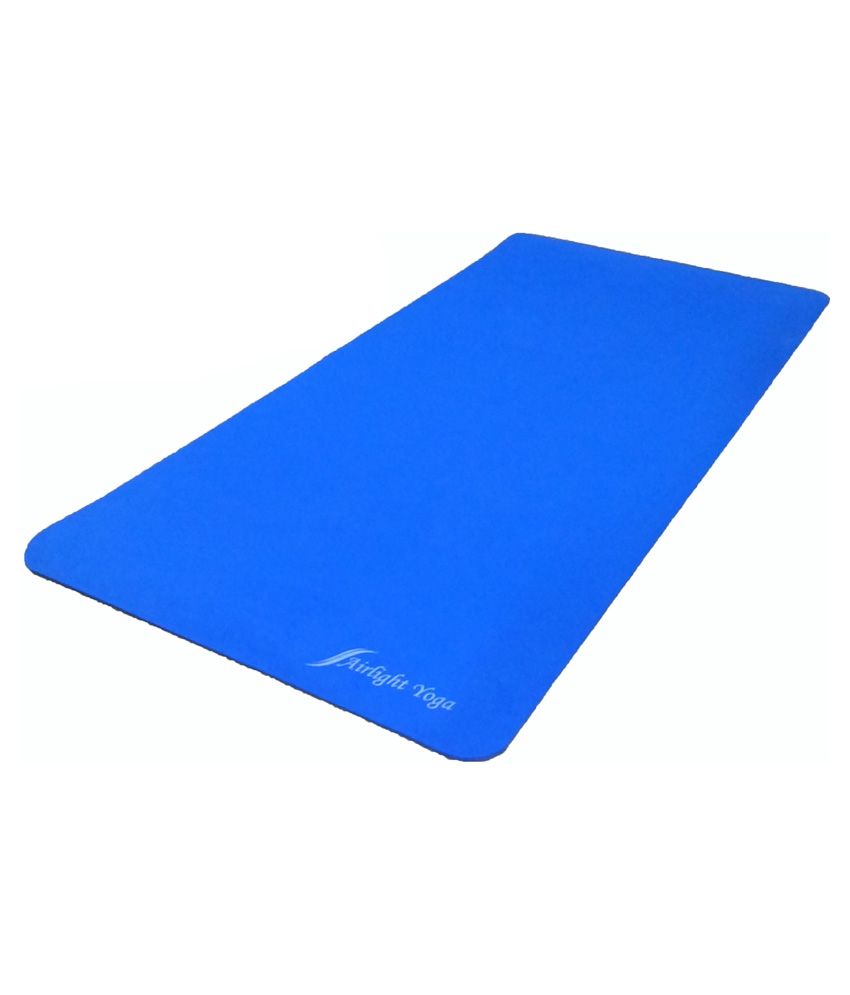 Airlight Yoga Mat 10mm Airlight Yoga Mat Rubberised Blue 5 Feet