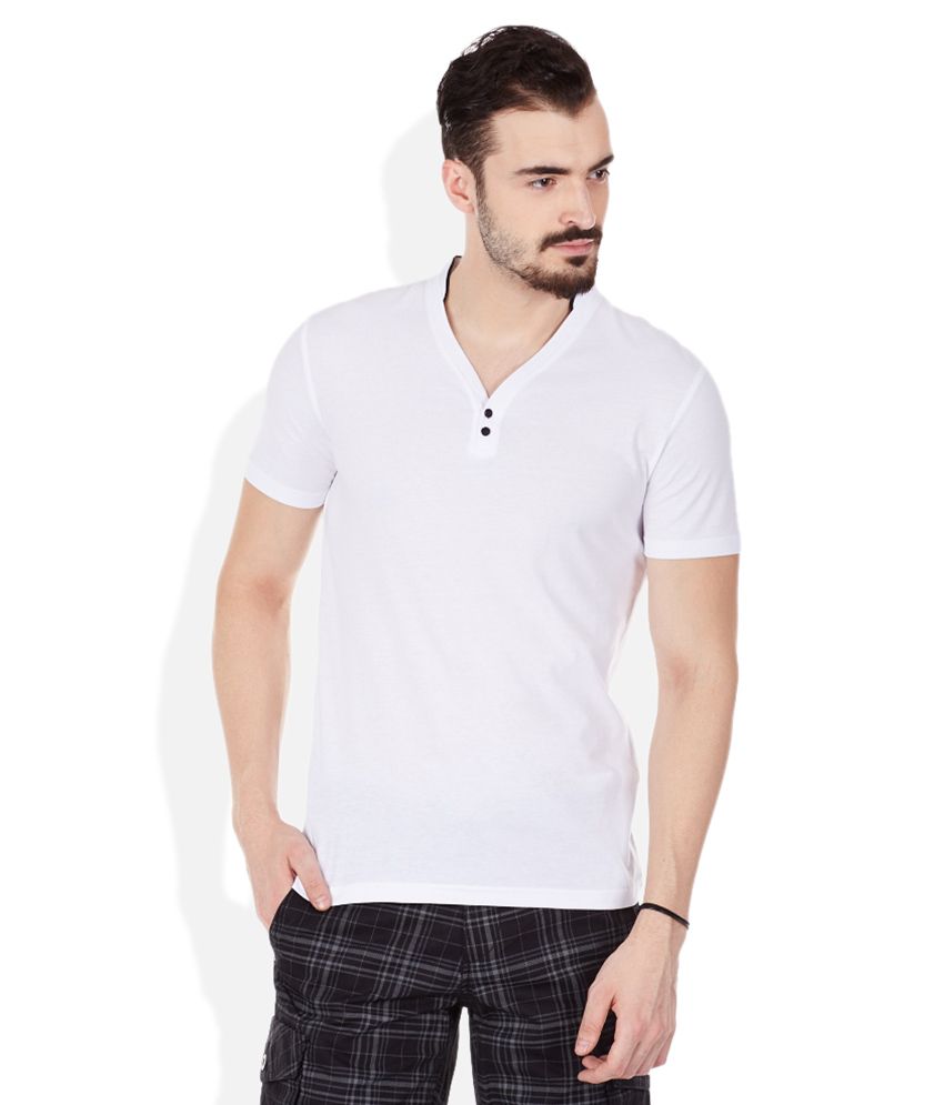 henley shirt white