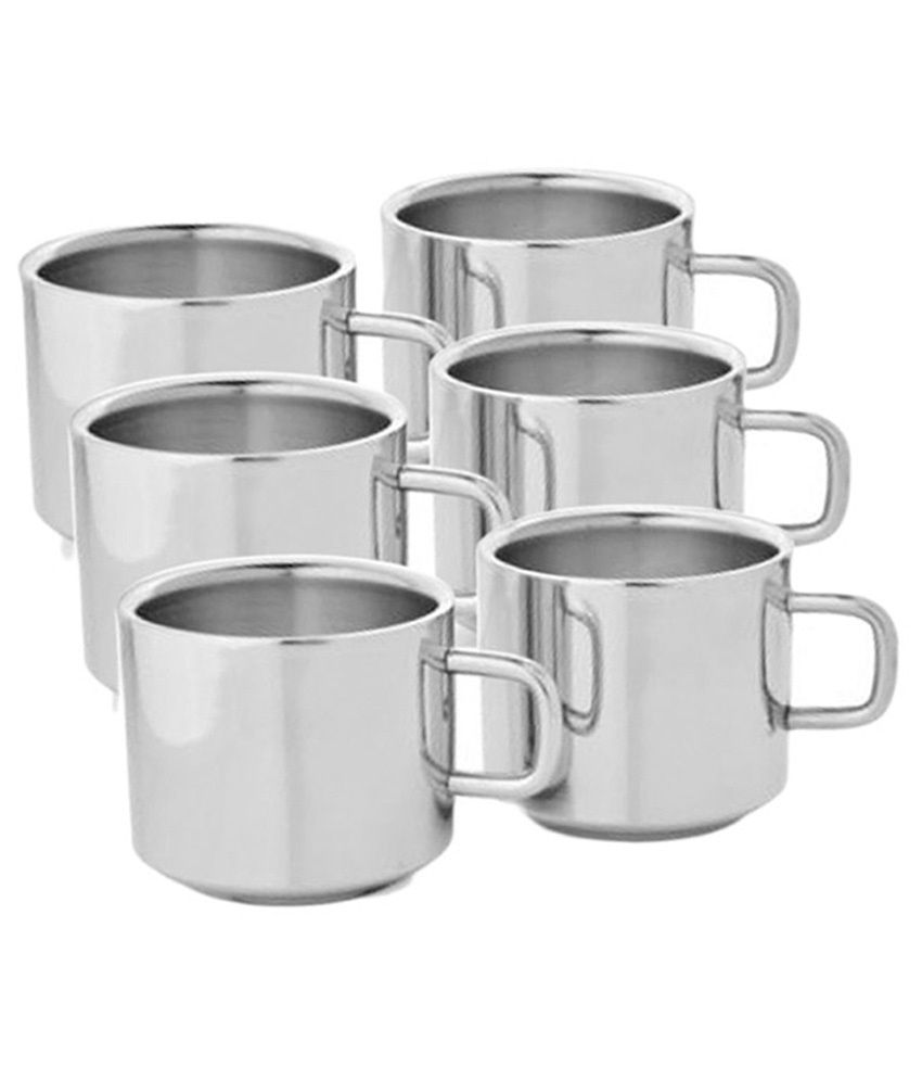 Glocal Source Stainless Steel Tea Cup Set Buy Online At Best Price In 