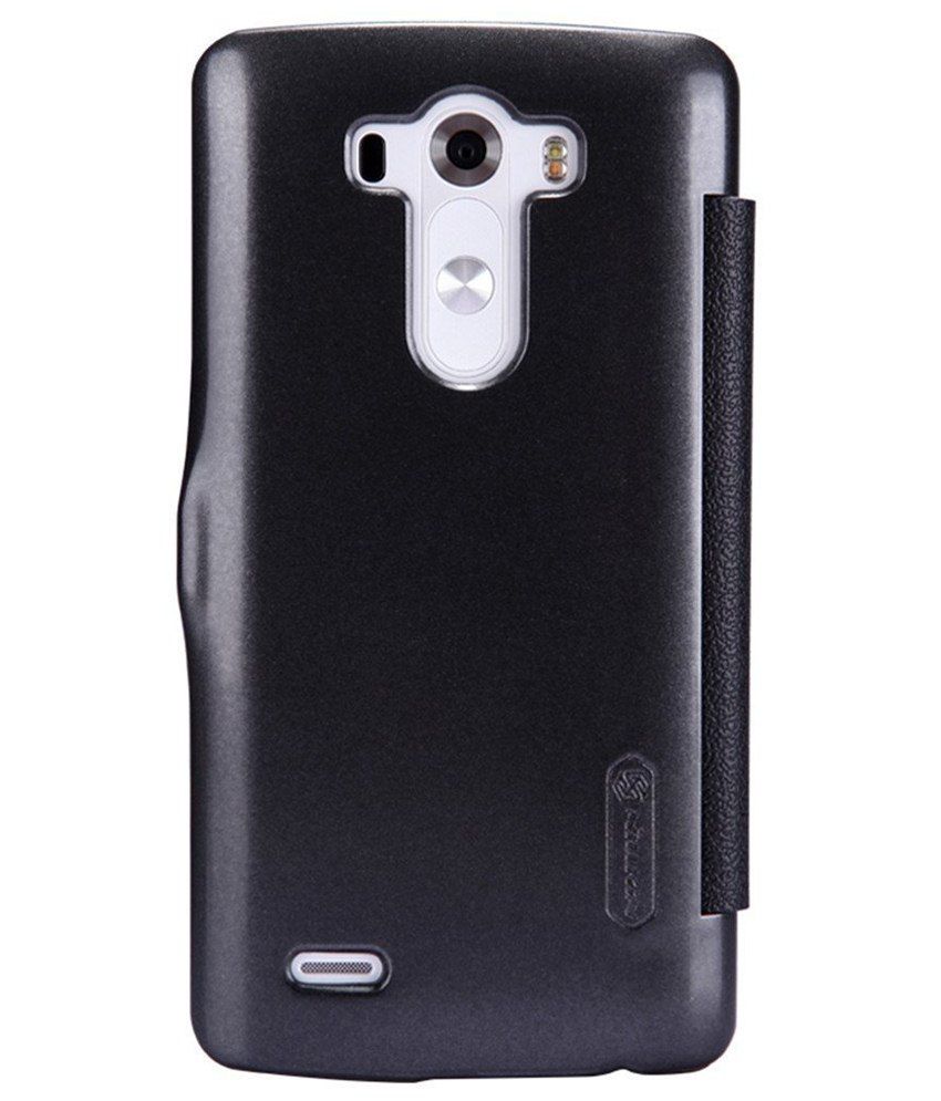 Heartly Flip Cover For Lg G3 D850 D855 BlackBlack Flip Covers Online