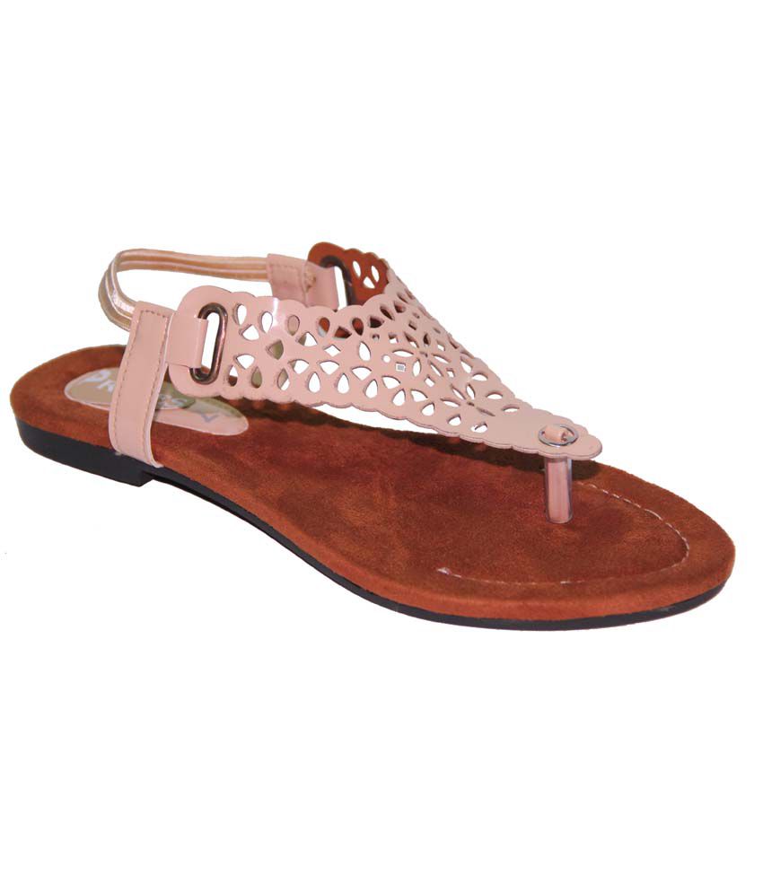 Primes Stylish Cream Flat Sandals Price in India- Buy Primes Stylish ...