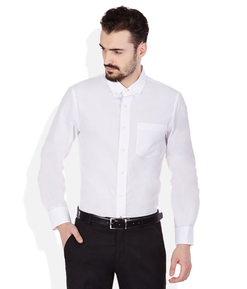 Giordano White Solid Shirt - Buy Giordano White Solid Shirt Online at ...