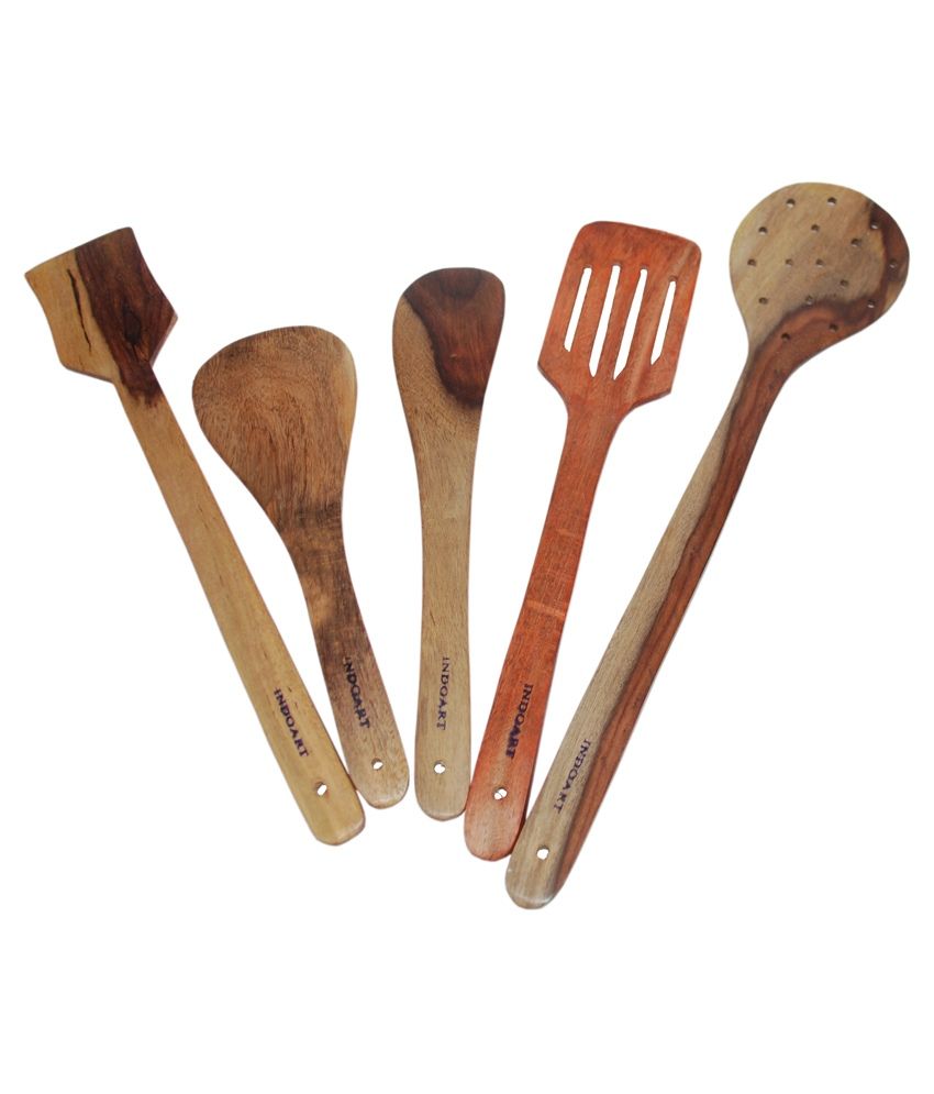 Indoart Wooden Kitchen Tool Set: Buy Online at Best Price in India