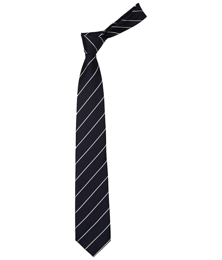 Tossido Black Stripes Polyester Necktie: Buy Online at Low Price in ...