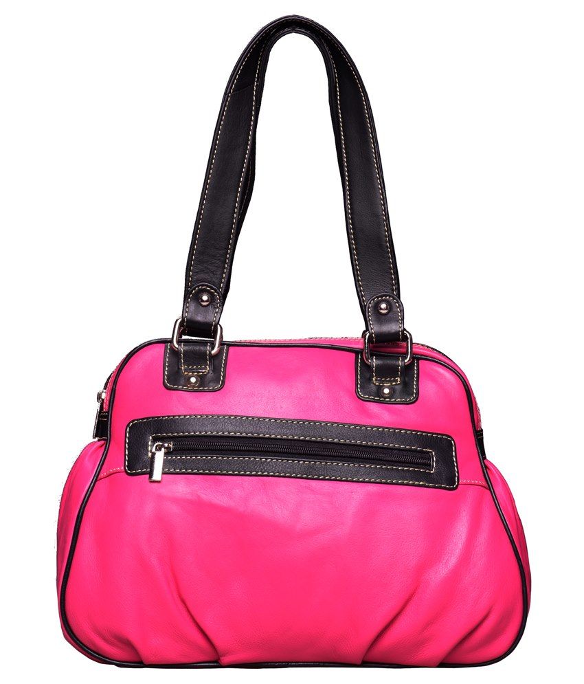 neon pink shoulder bag