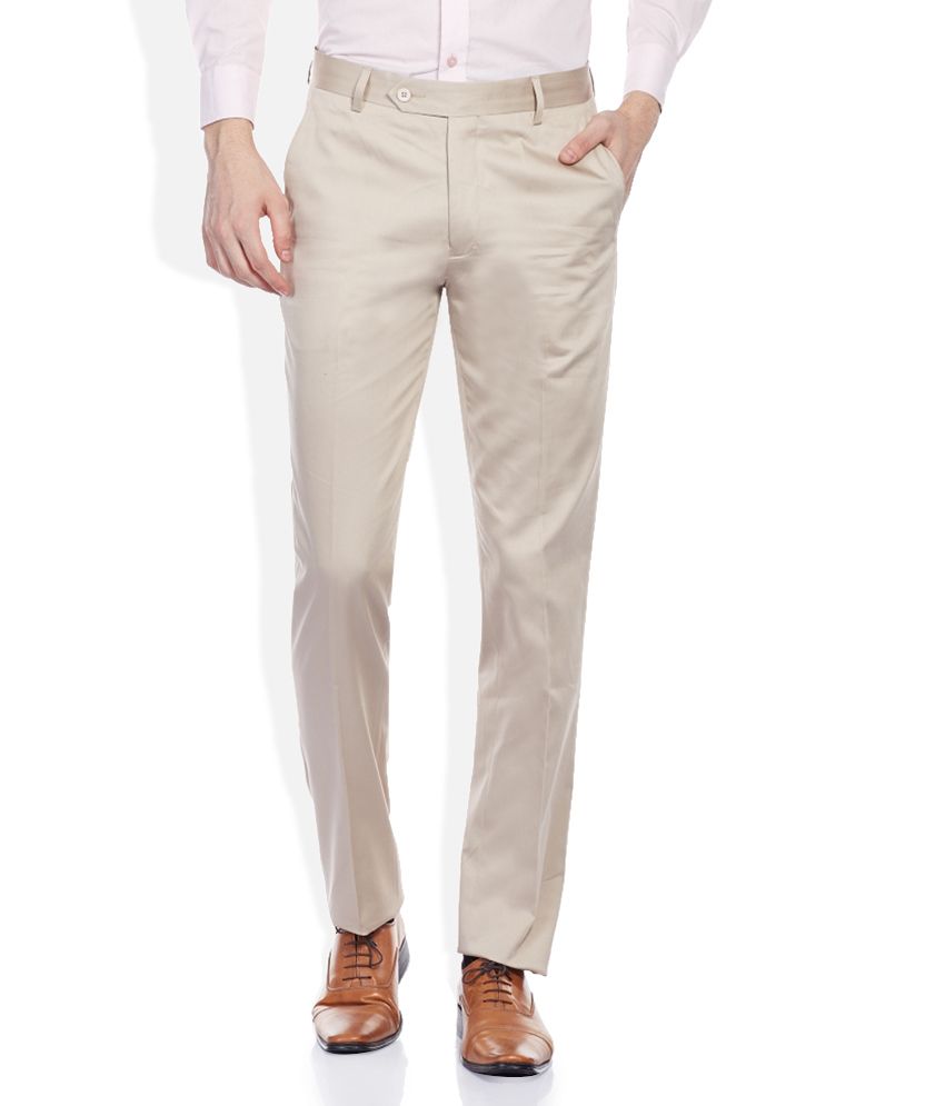 John Players Beige Trousers - Buy John Players Beige Trousers Online at Low Price in India 
