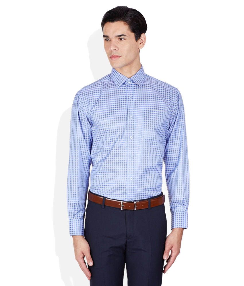 John Players Blue Shirt - Buy John Players Blue Shirt Online at Best ...