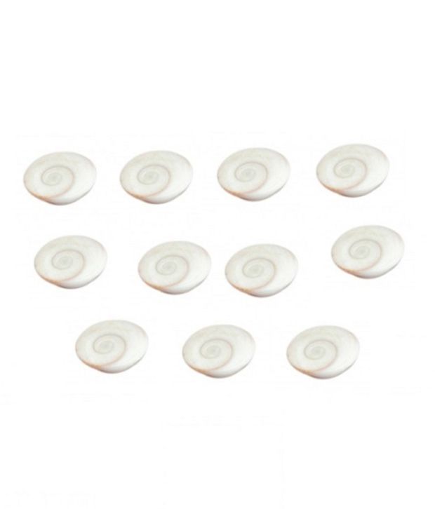     			Religious Kart White Marble Piece Gomti Chakra Set Of 11 Pieces