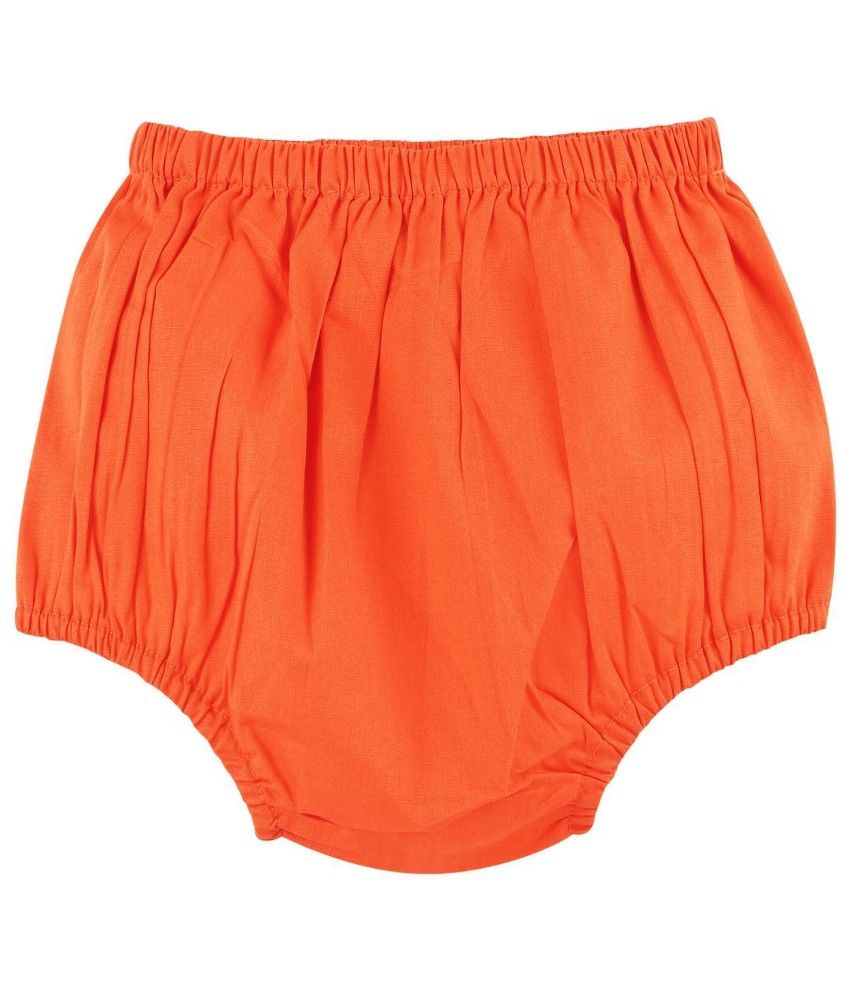 Oye Orange Cotton Jhabla With Bloomer Set - Buy Oye Orange Cotton ...