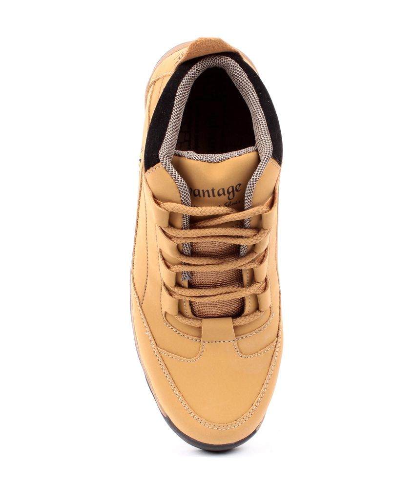 Shoe Island Tan Synthetic Leather Casual Shoe For Men