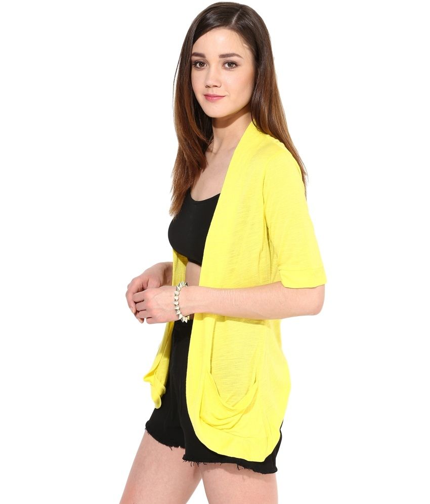 Buy Trend 18 Yellow Viscose Shrugs Online at Best Prices in India