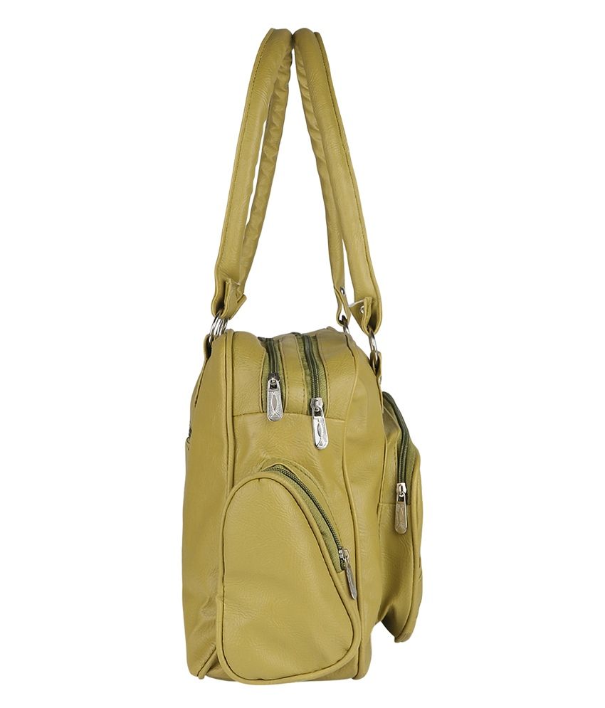 bright green shoulder bag