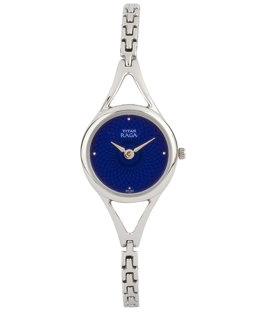 titan raga blue dial watch