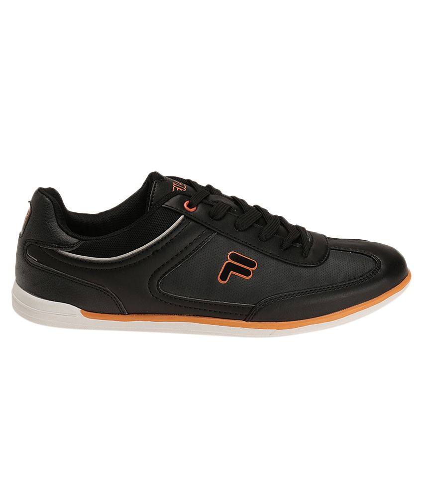 fila black and orange shoes