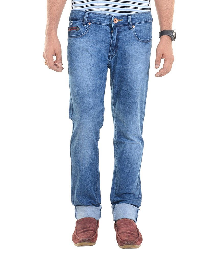 Beneton Blue Cotton Regular Fit Jeans - Buy Beneton Blue Cotton Regular ...