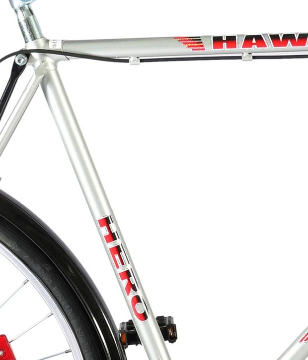 Hero Black & Silver Hawk 27T Bike Single Speed Cycle City Adult Bicycle ...