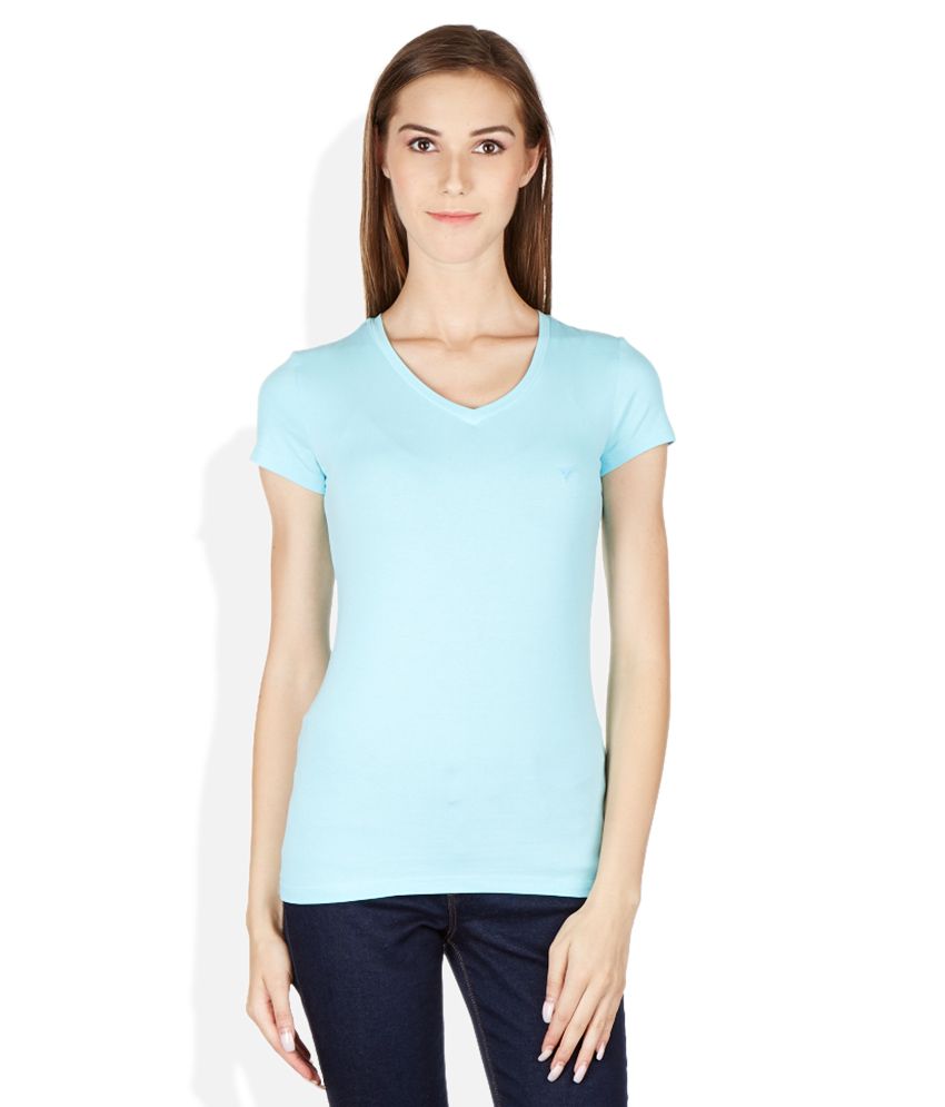 Buy Neva Blue V Neck T Shirt Online at Best Prices in India - Snapdeal
