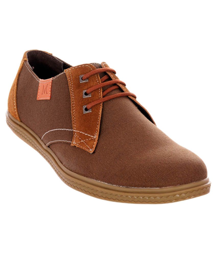 Moladz Brown Canvas Lace Casual Shoes Buy Moladz Brown