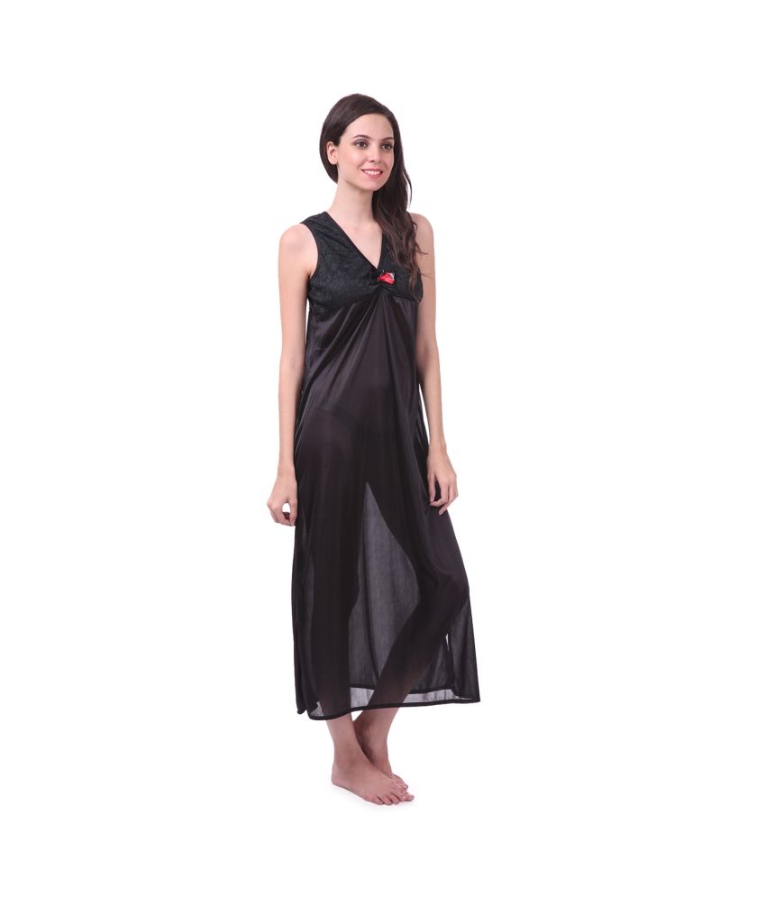 black satin night suit
