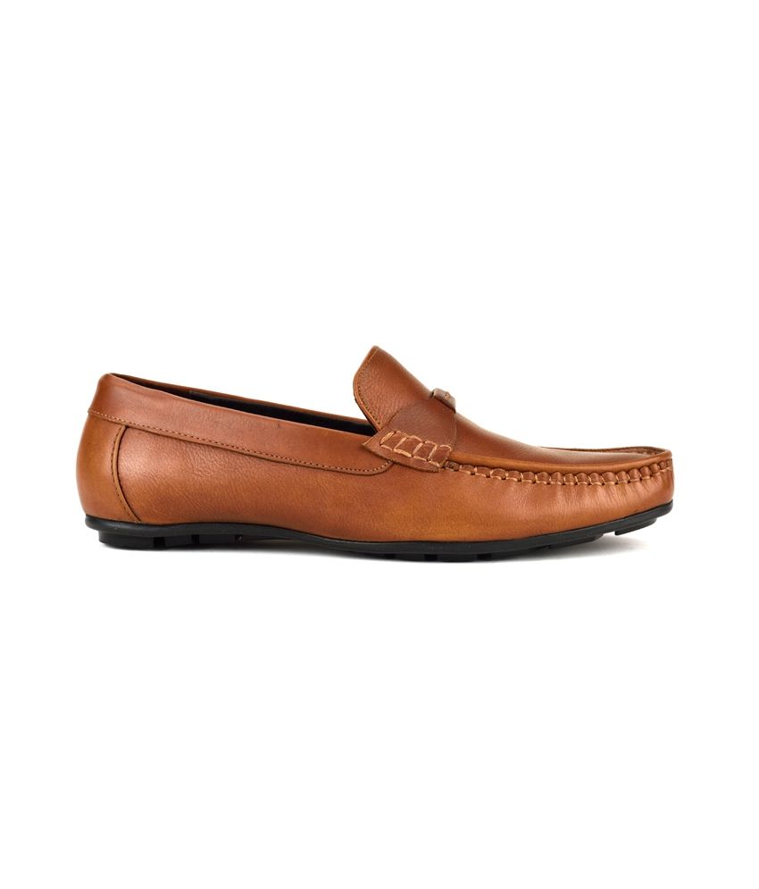 Chamois Tan Leather Slip-On Loafers - Buy Chamois Tan Leather Slip-On ...