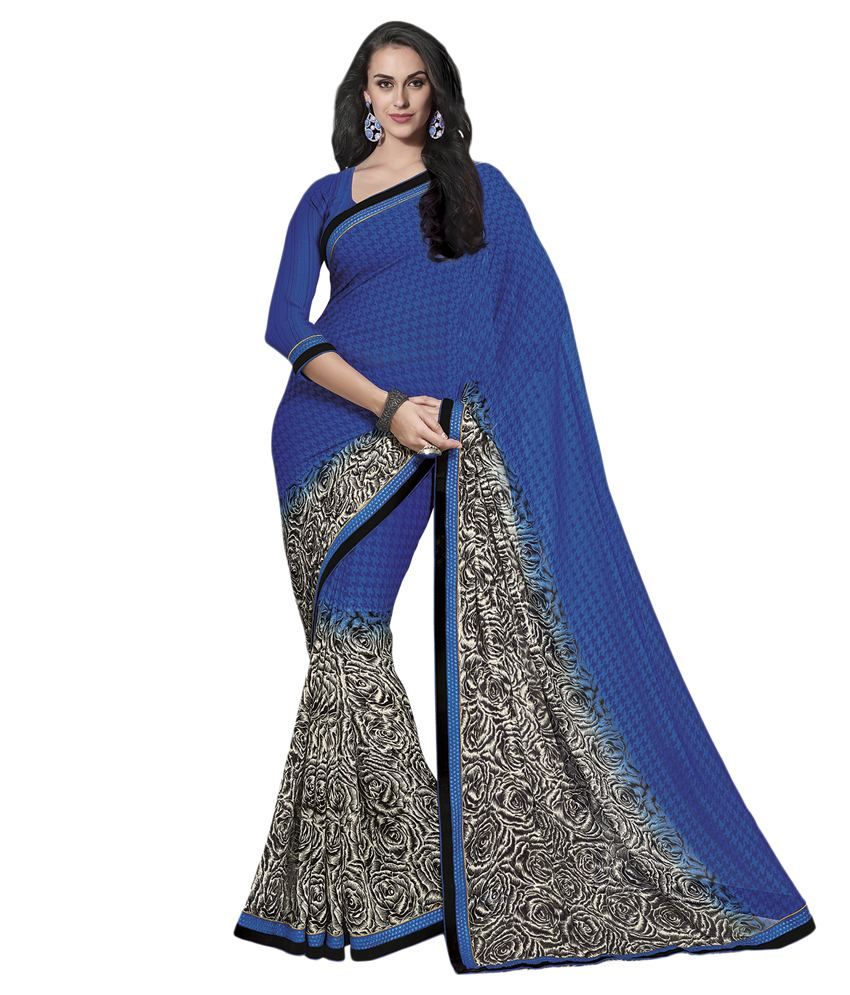 georgette saree look