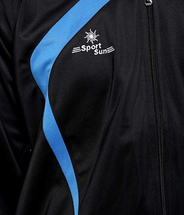 Sport Sun Sportswear Black/Turquoise Polyester Tracksuit Buy Sport