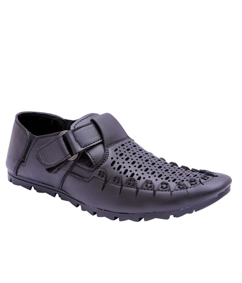 black roman sandals
