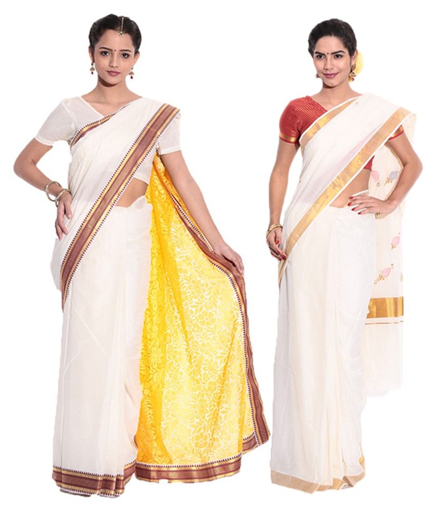 kasavu saree flipkart