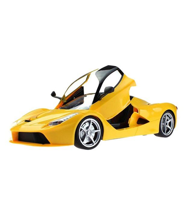 yellow ferrari remote control car