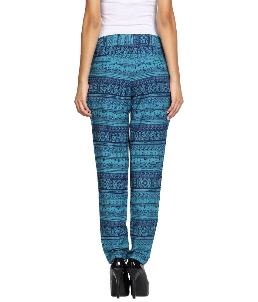 blue palazzo pants with top