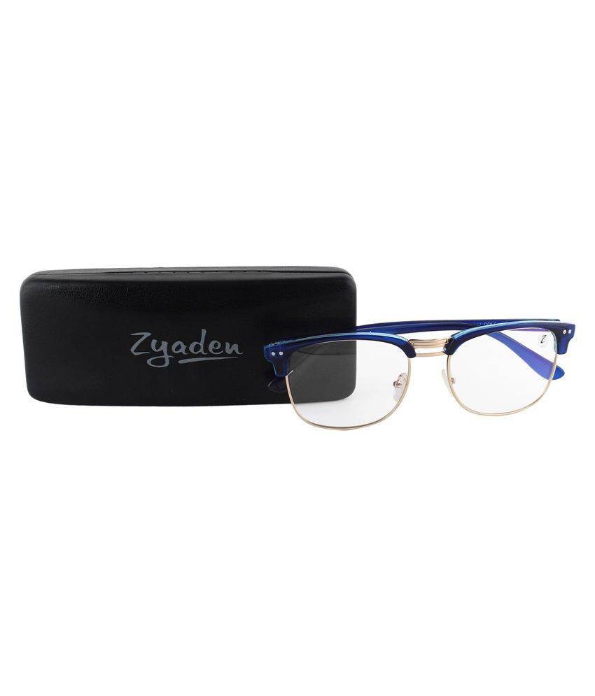 Zyaden Blue Anti Glare Metal Frame Eyeglasses For Men Buy Zyaden Blue Anti Glare Metal Frame