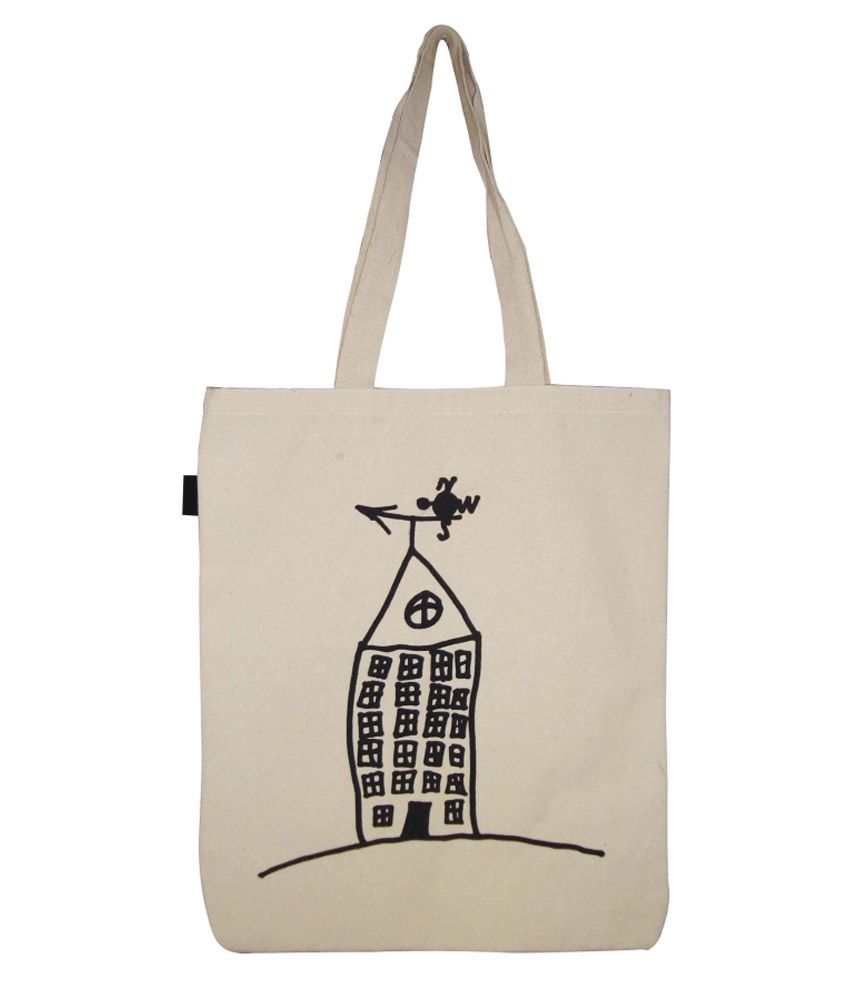 Angesbag White Canvas Cloth Tote Bag Angesbag White Canvas Cloth Tote Bag