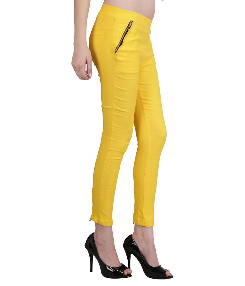 yellow jeggings