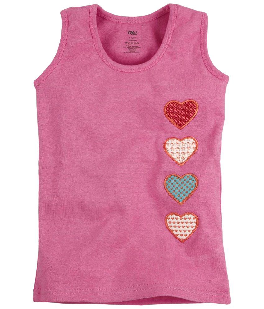 Oye Pink Sleeveless T Shirt for Kids - Buy Oye Pink Sleeveless T Shirt ...