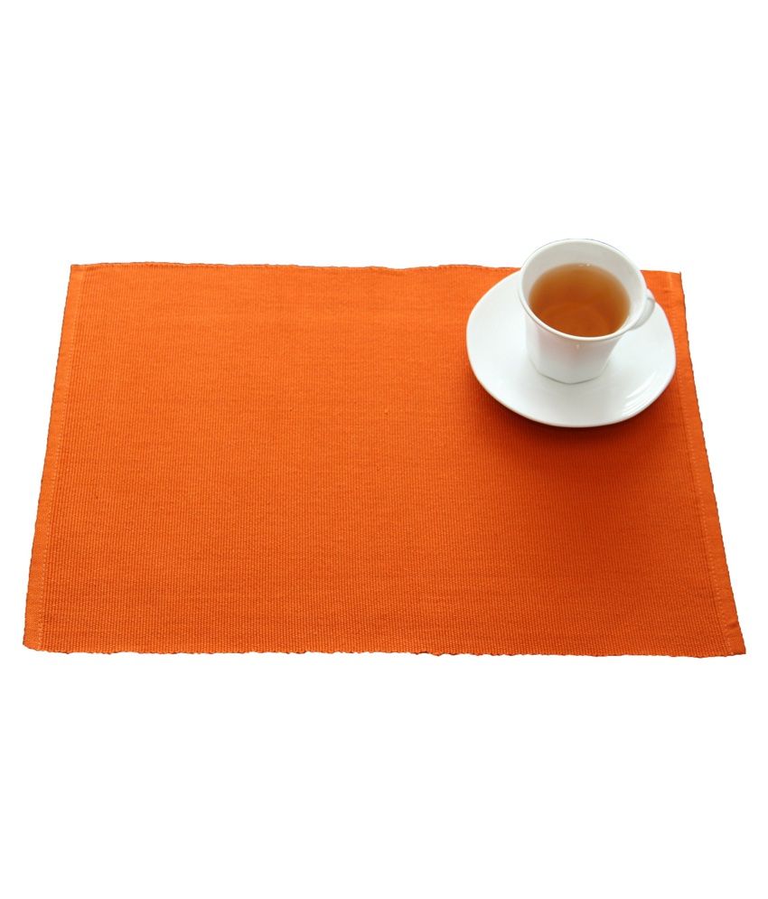Home Boutique Orange Cotton Table Mat Set of 6 Buy Home Boutique