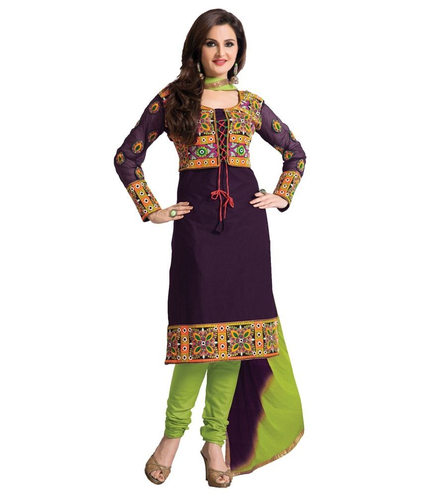 purple colour party frock