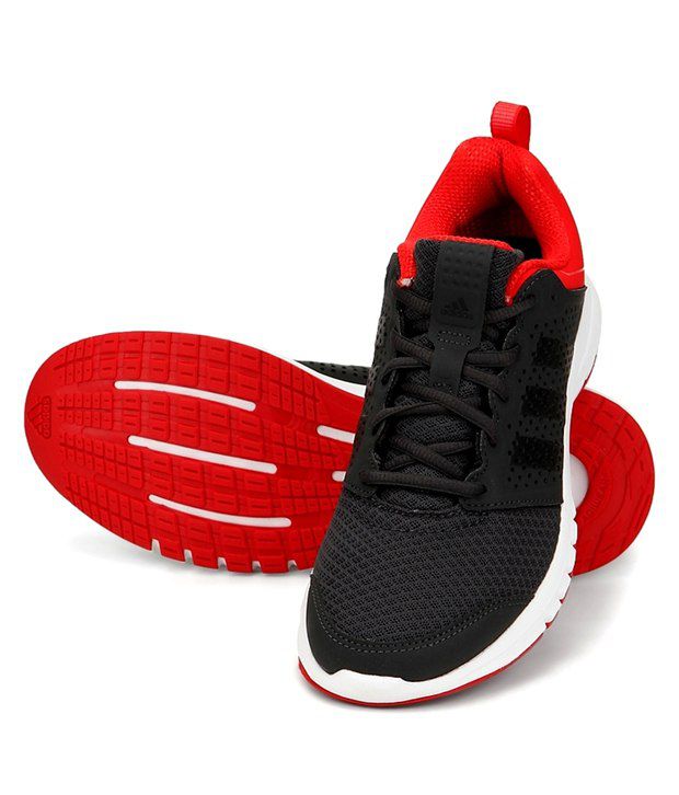 red and black adidas running shoes