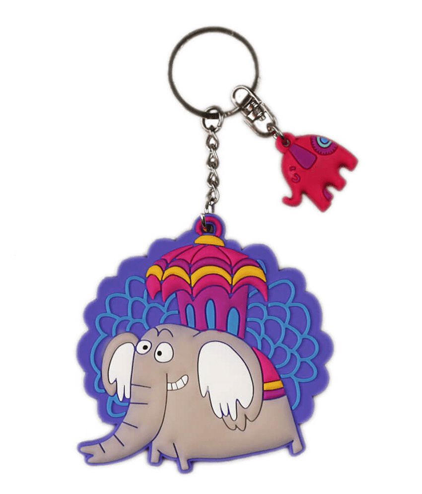 Chumbak Purple And Gray Happy Elephant Keychain: Buy Chumbak Purple And ...