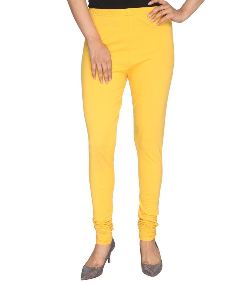 Lemon Yellow Cotton Leggings Price in India Buy Lemon Yellow Cotton