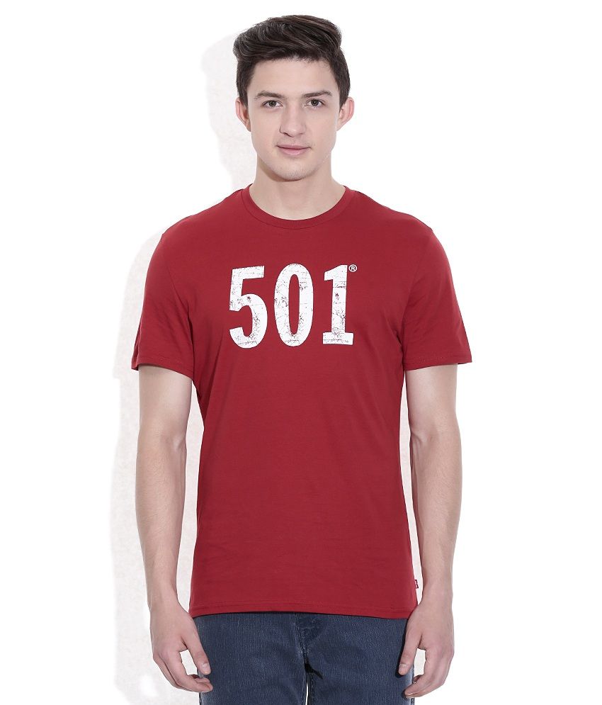 red t shirt levis