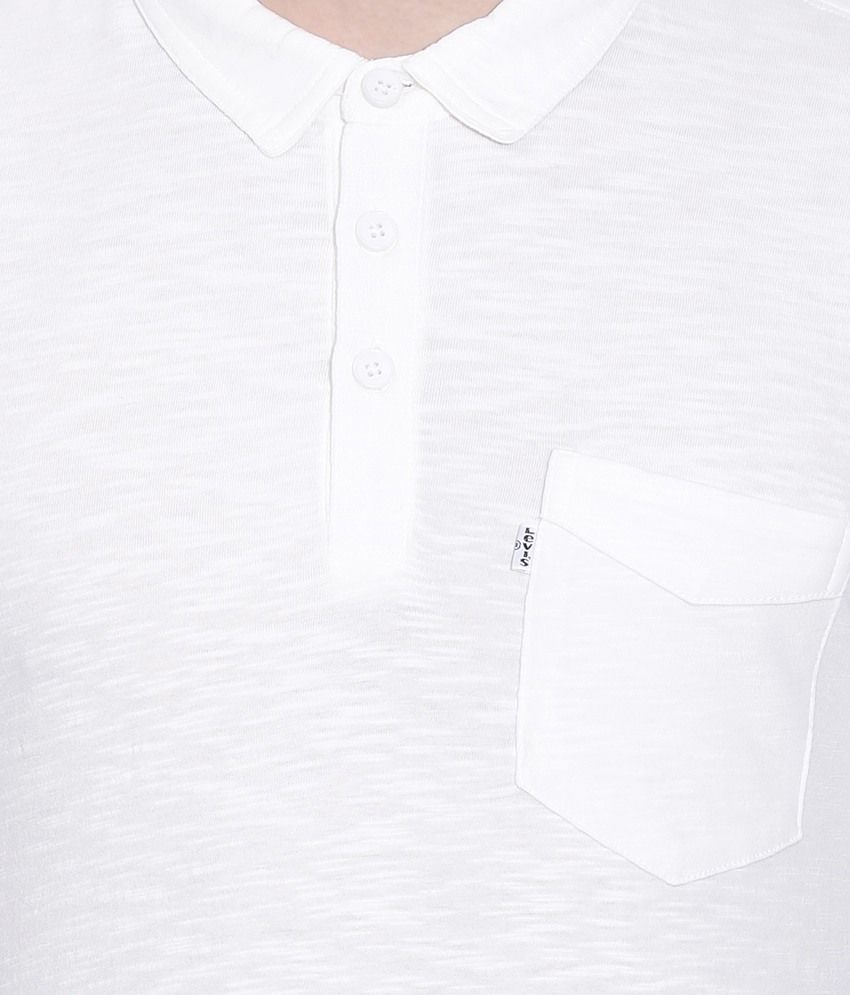 levis white polo tshirt