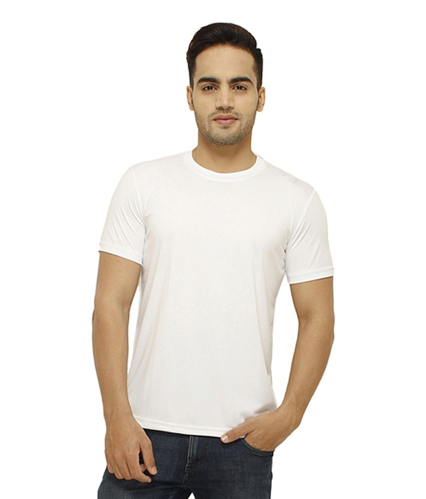 Profiler White Polyester Round Neck Solid T-Shirts (Pack of 3) - Buy ...