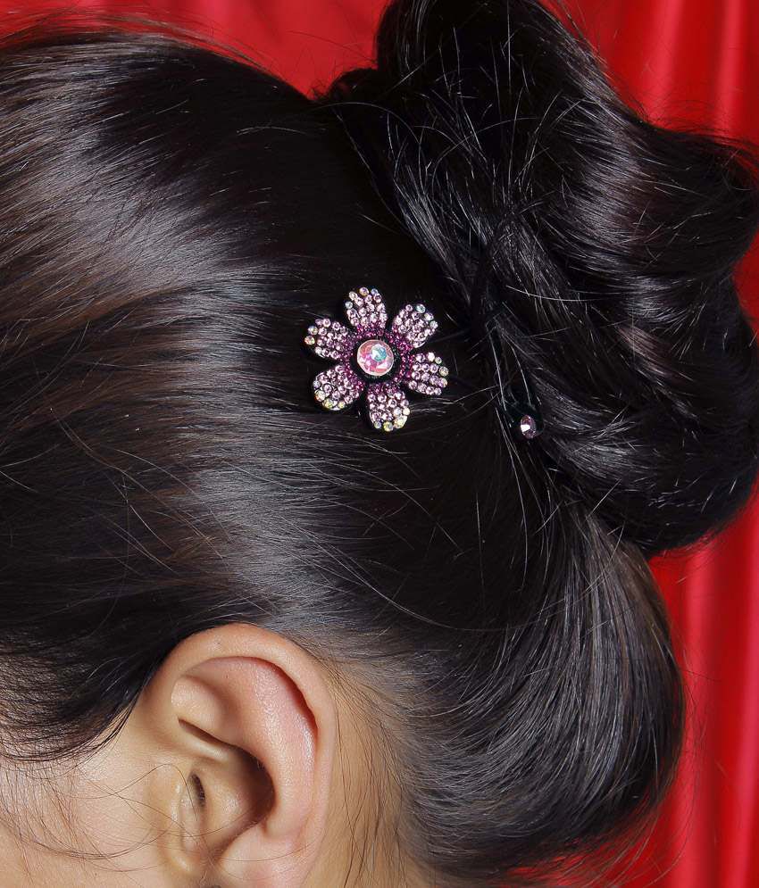 Much More Small Flower Design Crystal Stone Hair Clip For Kids & Women Hair  Accessories: Buy Online at Low Price in India - Snapdeal