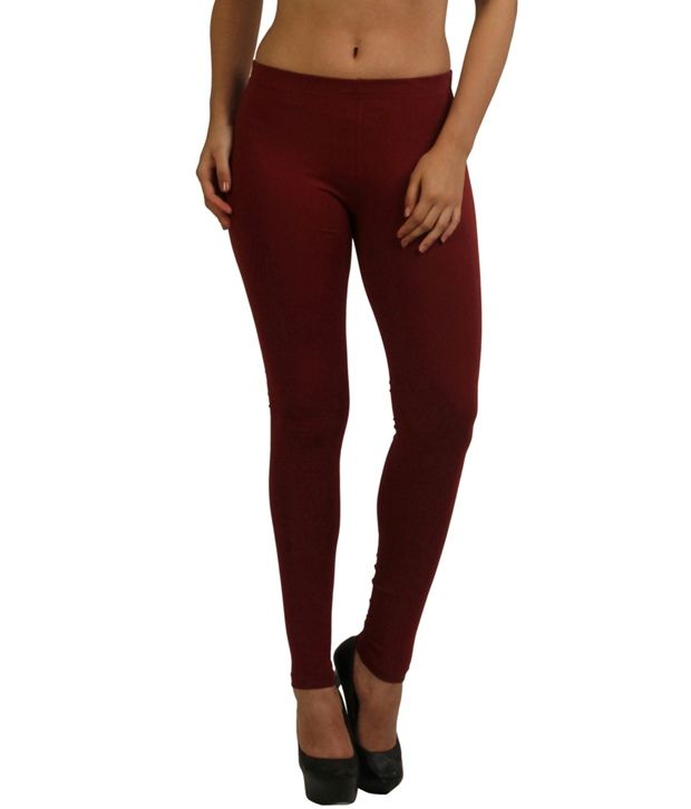 deep red leggings