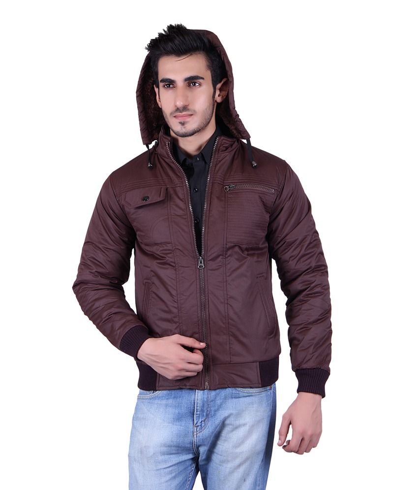 Unifit Brown Nylon Casual Jacket - Buy Unifit Brown Nylon Casual Jacket ...