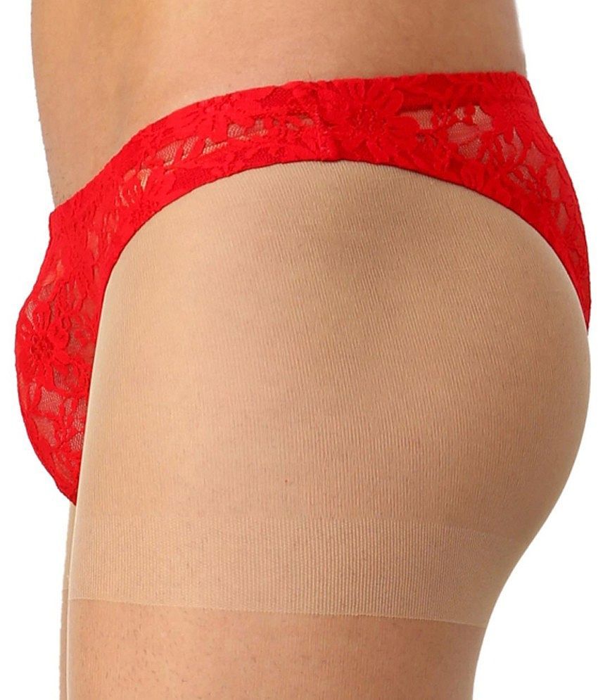 Elegant Men La Intimo: Lace Bikini (Red) - S 2025 at ShopCircuit | ONDC