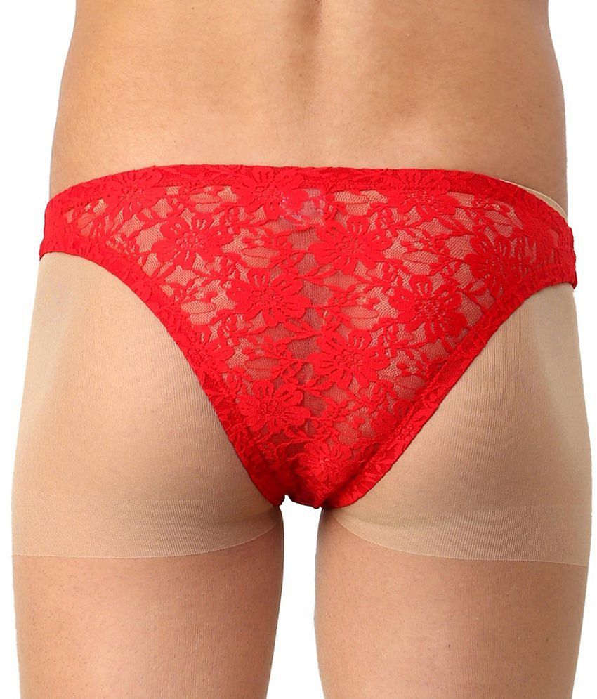 Elegant Men La Intimo: Lace Bikini (Red) - S 2025 at ShopCircuit | ONDC
