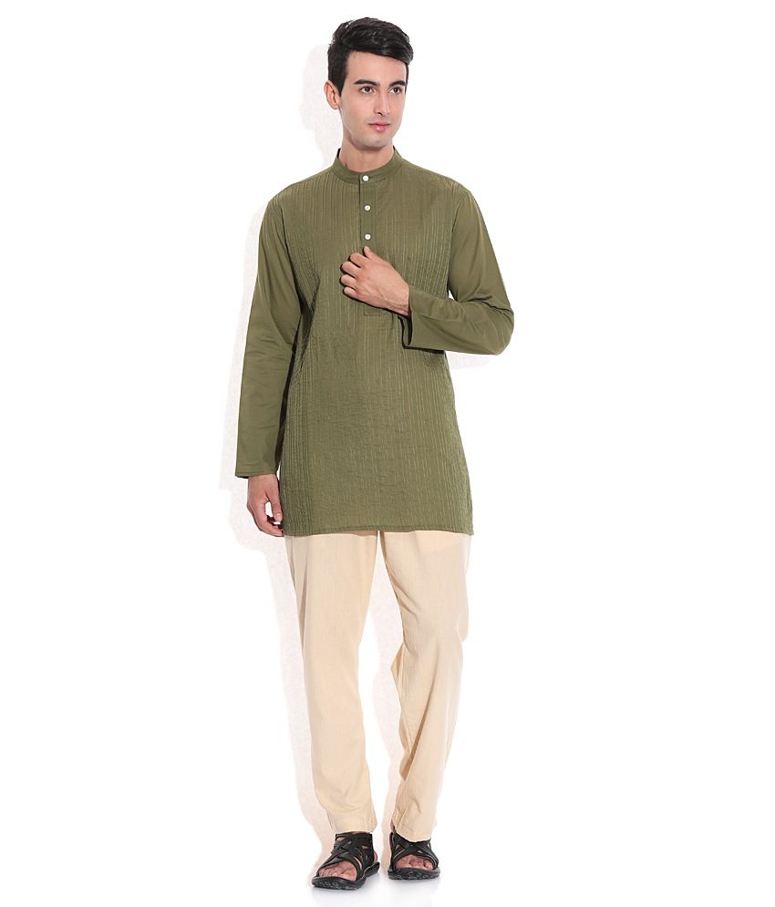 fabindia green kurta