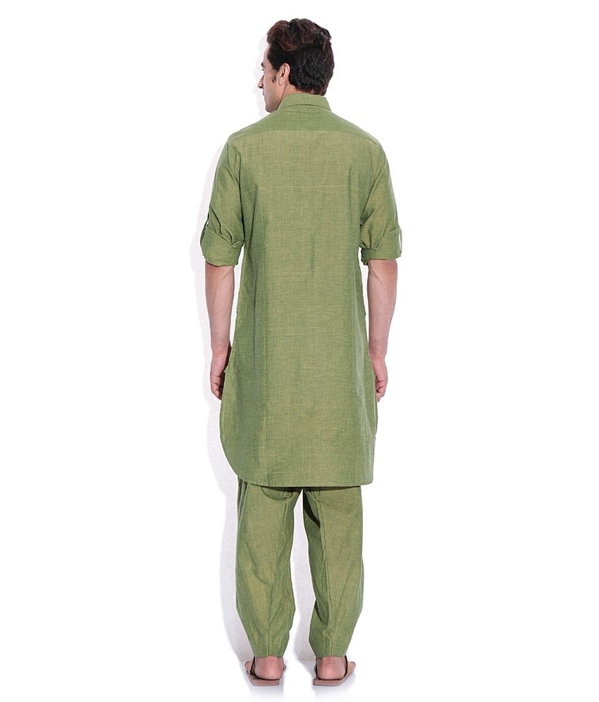 fabindia green kurta